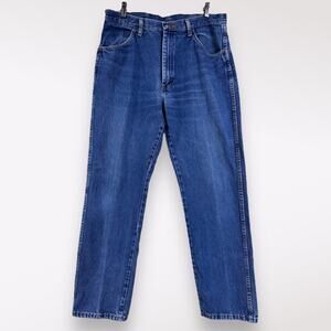 VTG Rustler Blue Jeans Mens Size 36/32 Casual Straight Leg Everyday Work Midrise